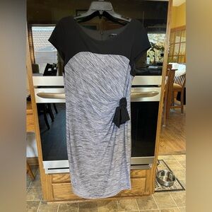 Black & Gray Midi Dress (sangria)